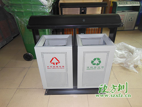 貴陽(yáng)物業(yè)戶外鋼板沖孔垃圾桶，客戶的二次選擇。