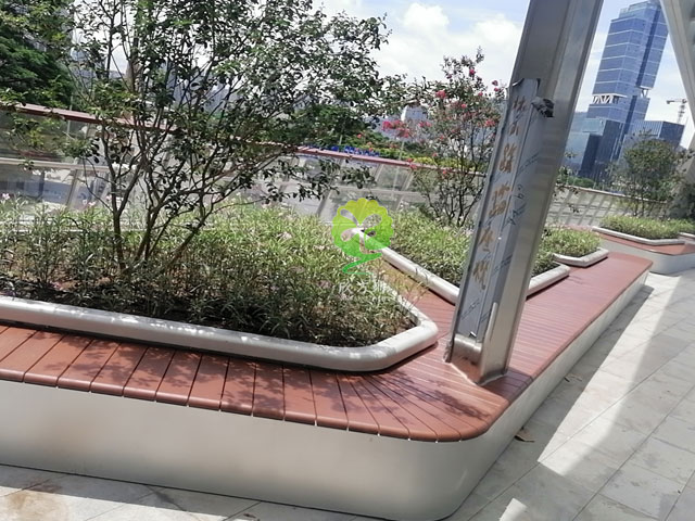 不銹鋼花池坐凳美化深圳前?？缃止珗@G9天橋城市戶外景觀